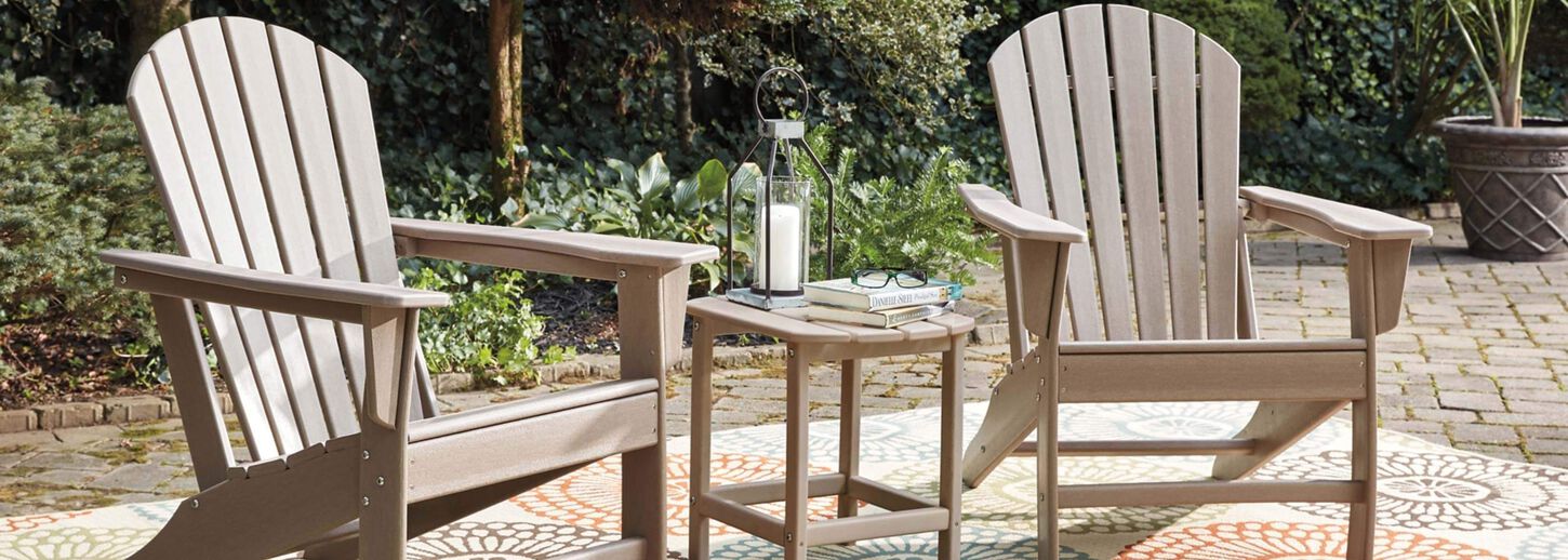 Ashley Sundown Treasure Adirondack Chair in Grayish Brown