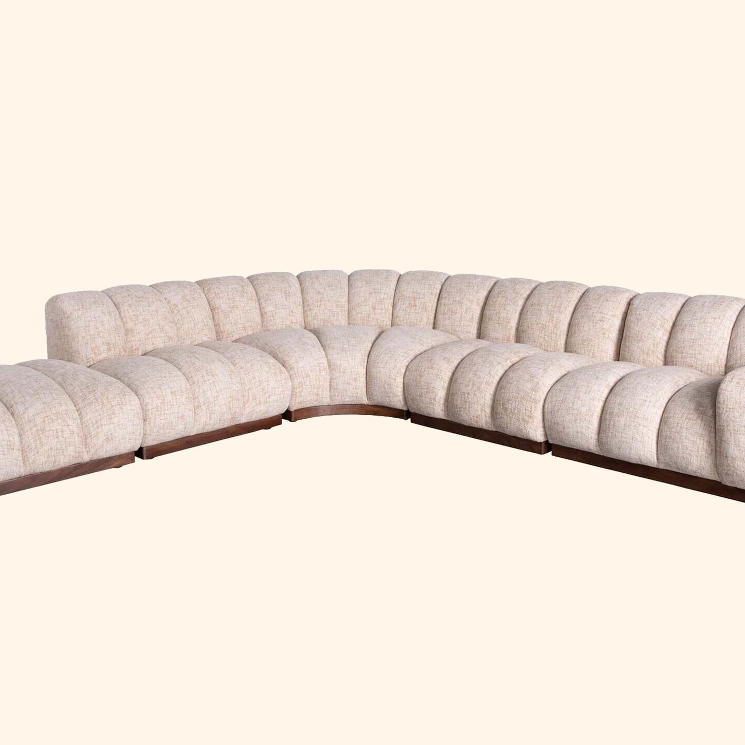 37B Auren 5-Piece Montage Birch Sectional Sofa with Bumper Ottoman