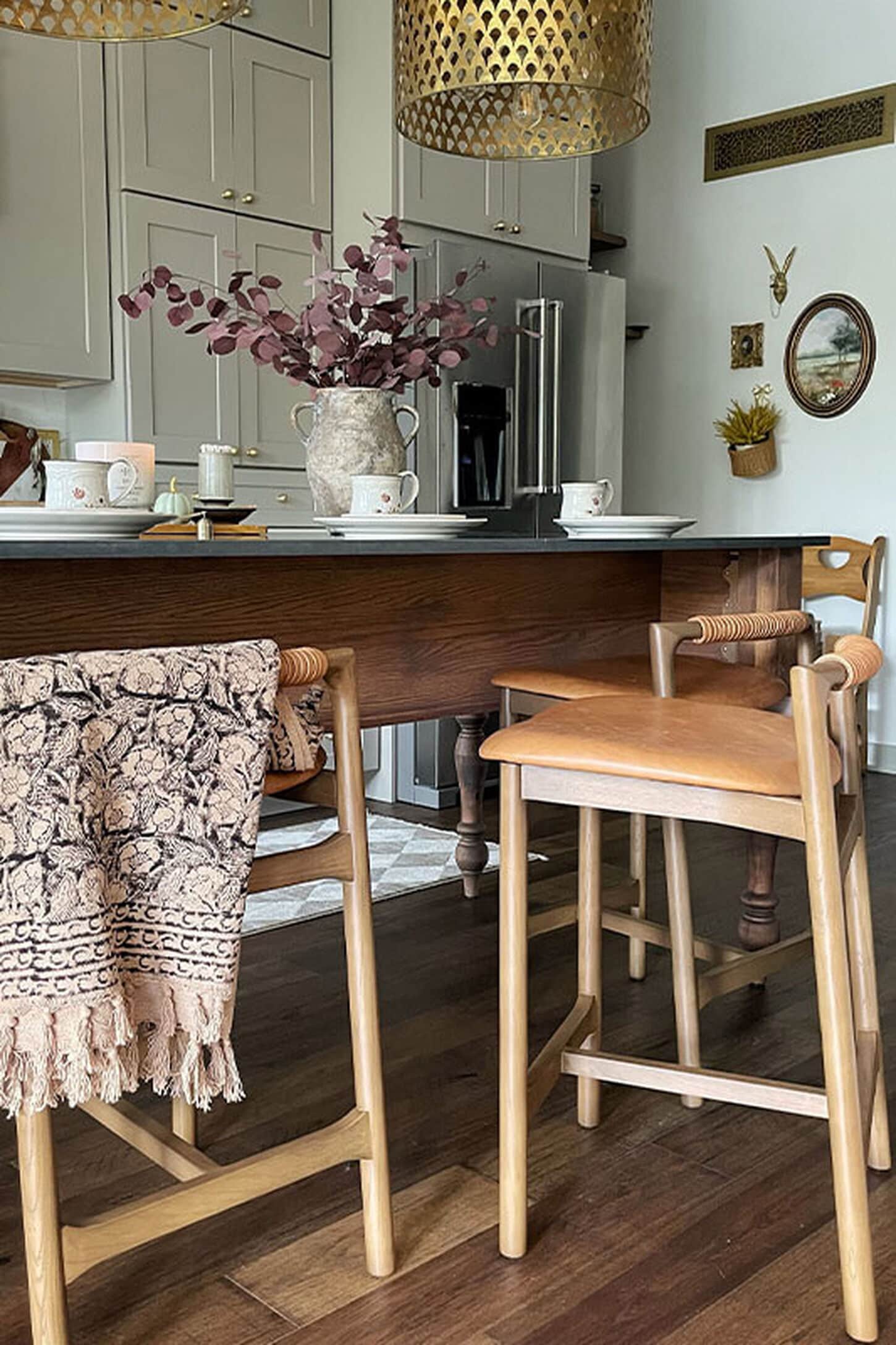 Four Hands Baden Counter Stool in Lamont Nettlewood