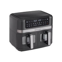 black dual slot air fryer