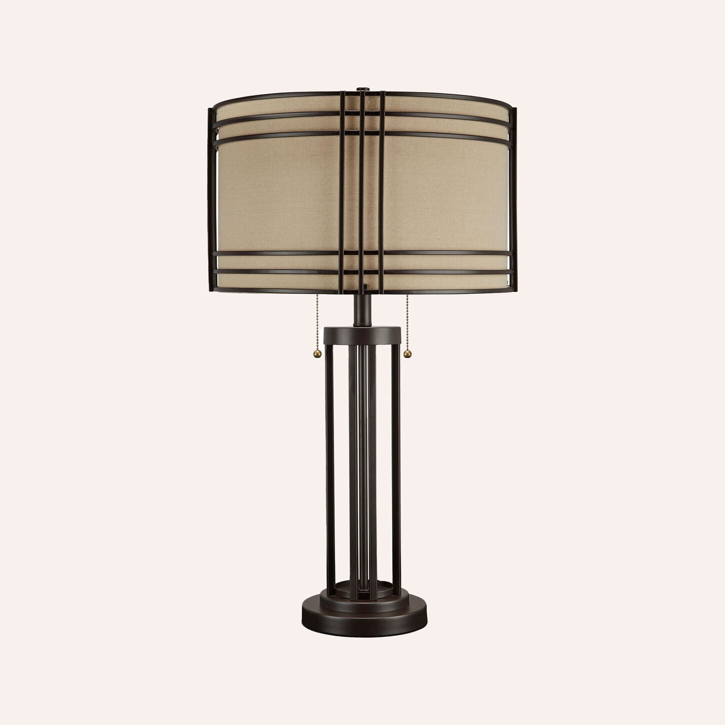 Ashley Hanswell Metal Table Lamp in Dark Brown