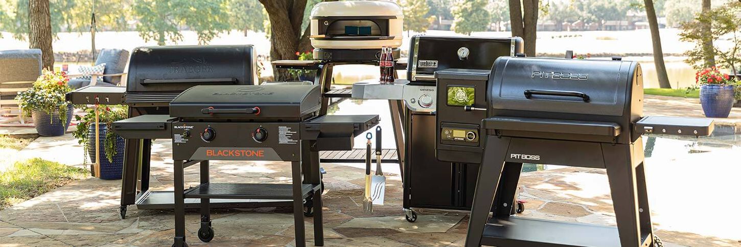 Grills in an Outdoor Setting