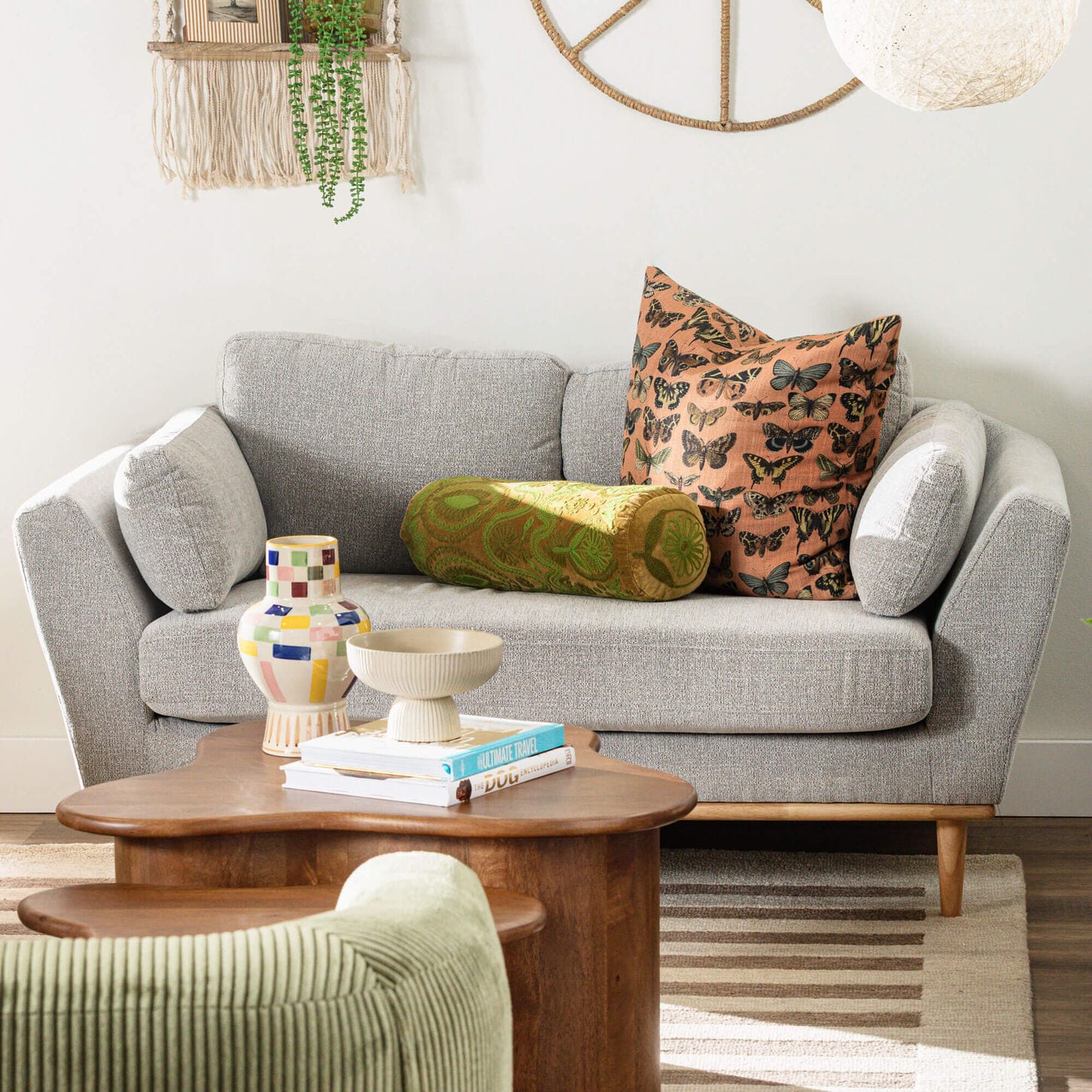 Reverie Stationary Upholstered Loveseat in Grey