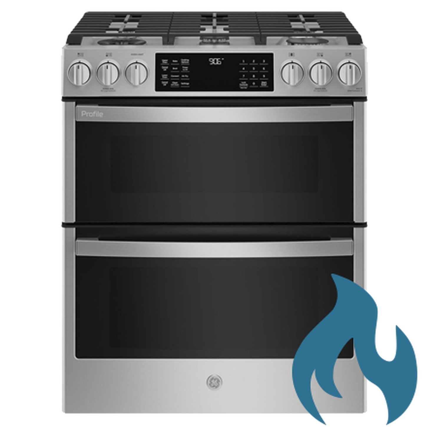 GE Gas Range in Stainless Steel