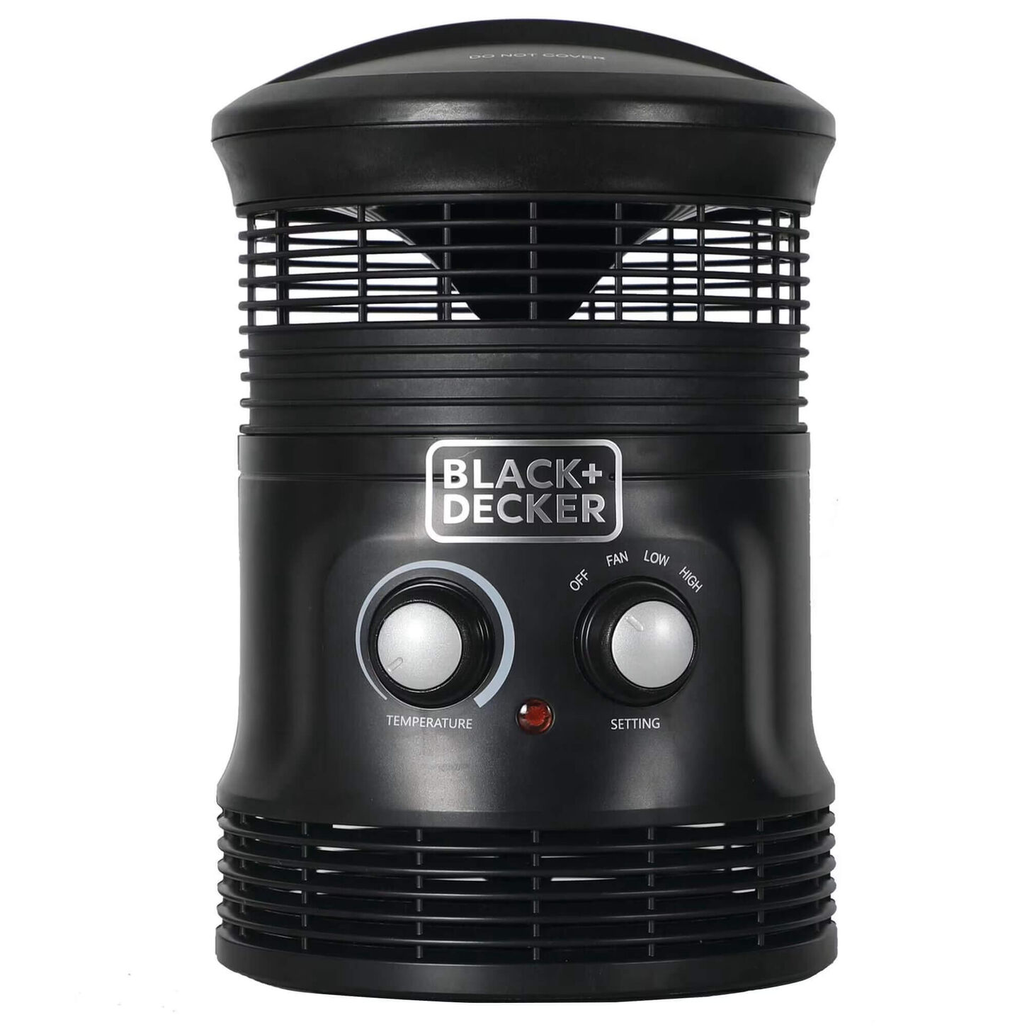 Black & Decker 360 Degree Surround Personal Portable Heater and Fan in Black
