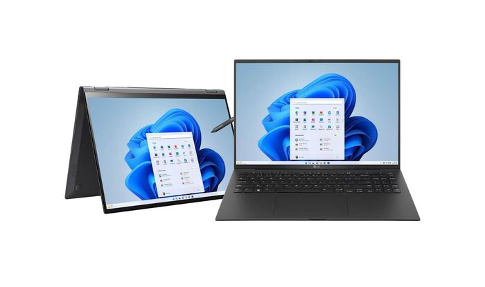 LG 16 Inch Gram Laptop | Intel Core i7-1360P - 16GB RAM - Intel Iris Xe Graphics - 512GB SSD in Black and LG 16 Inch Gram 2-in-1 Laptop | Intel Core i7-1360P - 16GB RAM - Intel Iris Xe Graphics - 2TB SSD in Gray