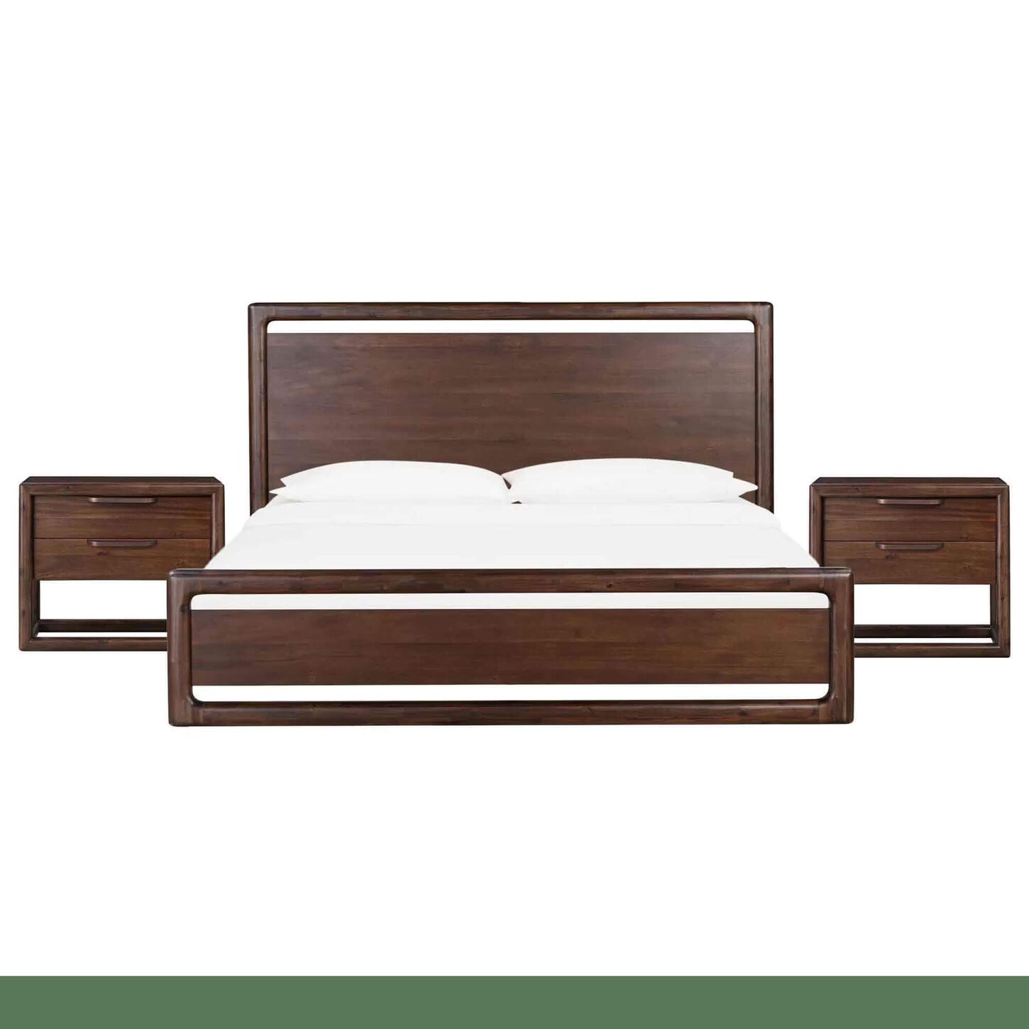 Urban Home Sol Queen Bedroom Set with Two Nightstands in Brown Spice