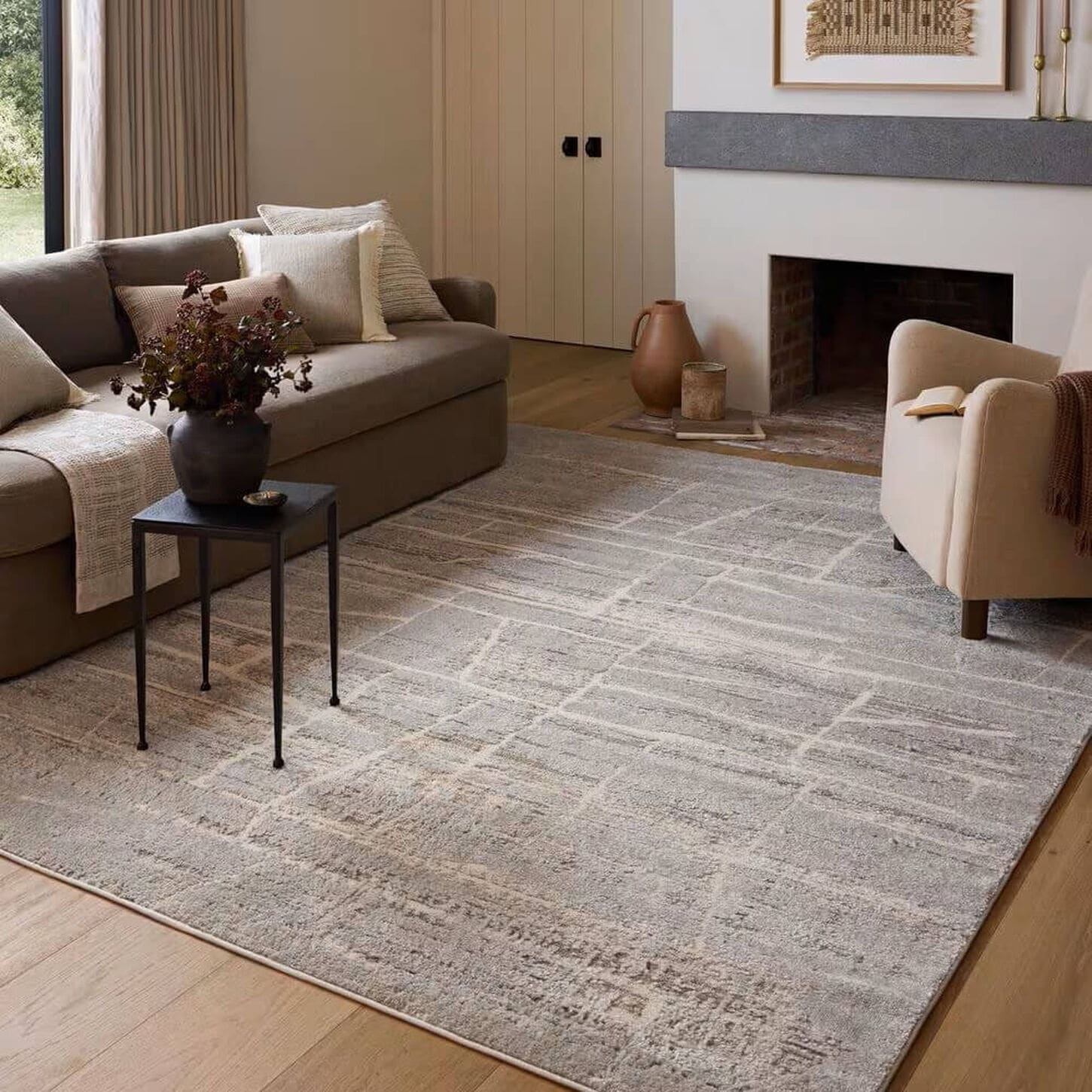 Amber Lewis x Loloi Monty 9'2" x 13' Natural and Mist Area Rug