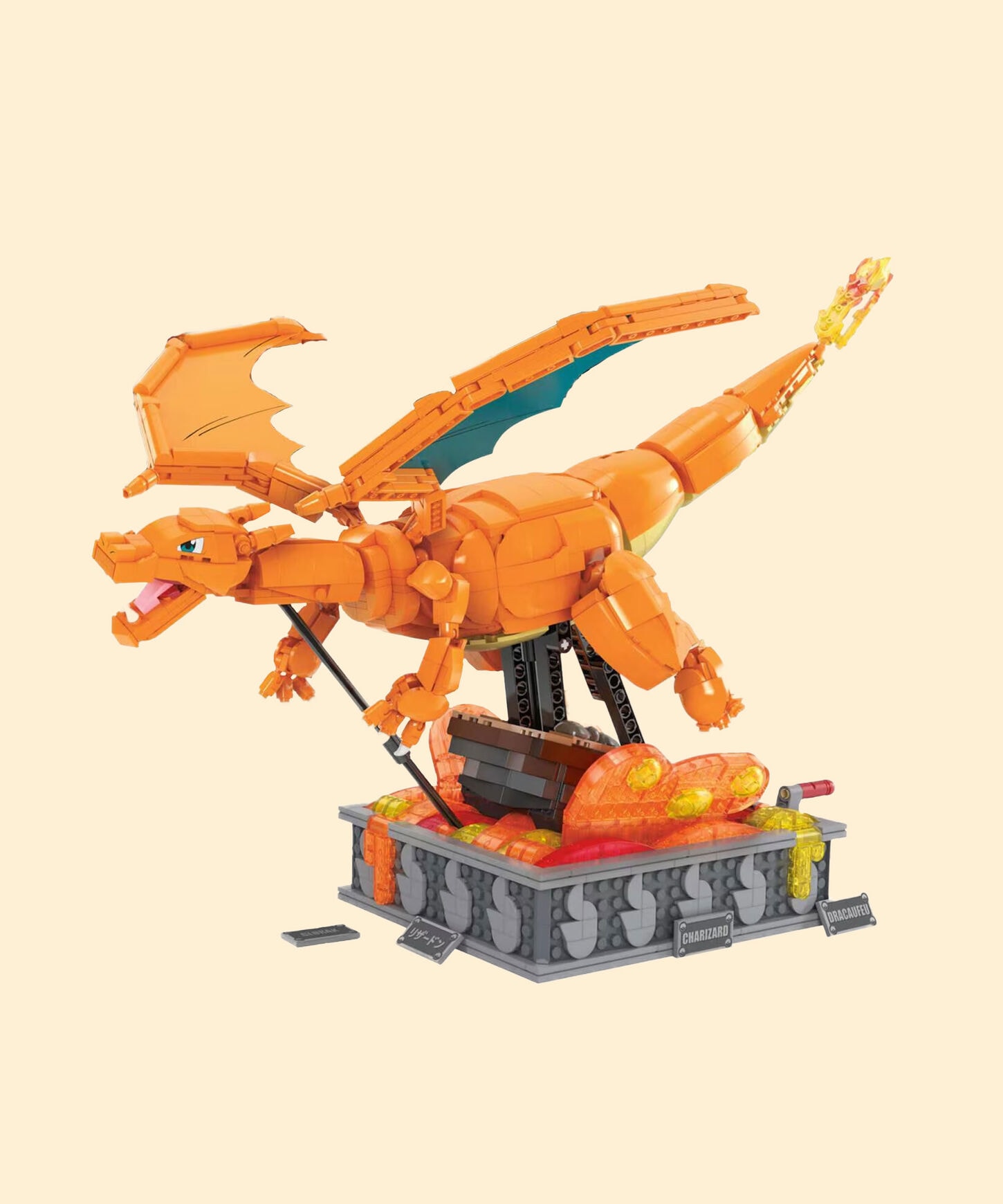 Mattel Mega Pokemon Charizard Building Set with Motion in Multicolor
