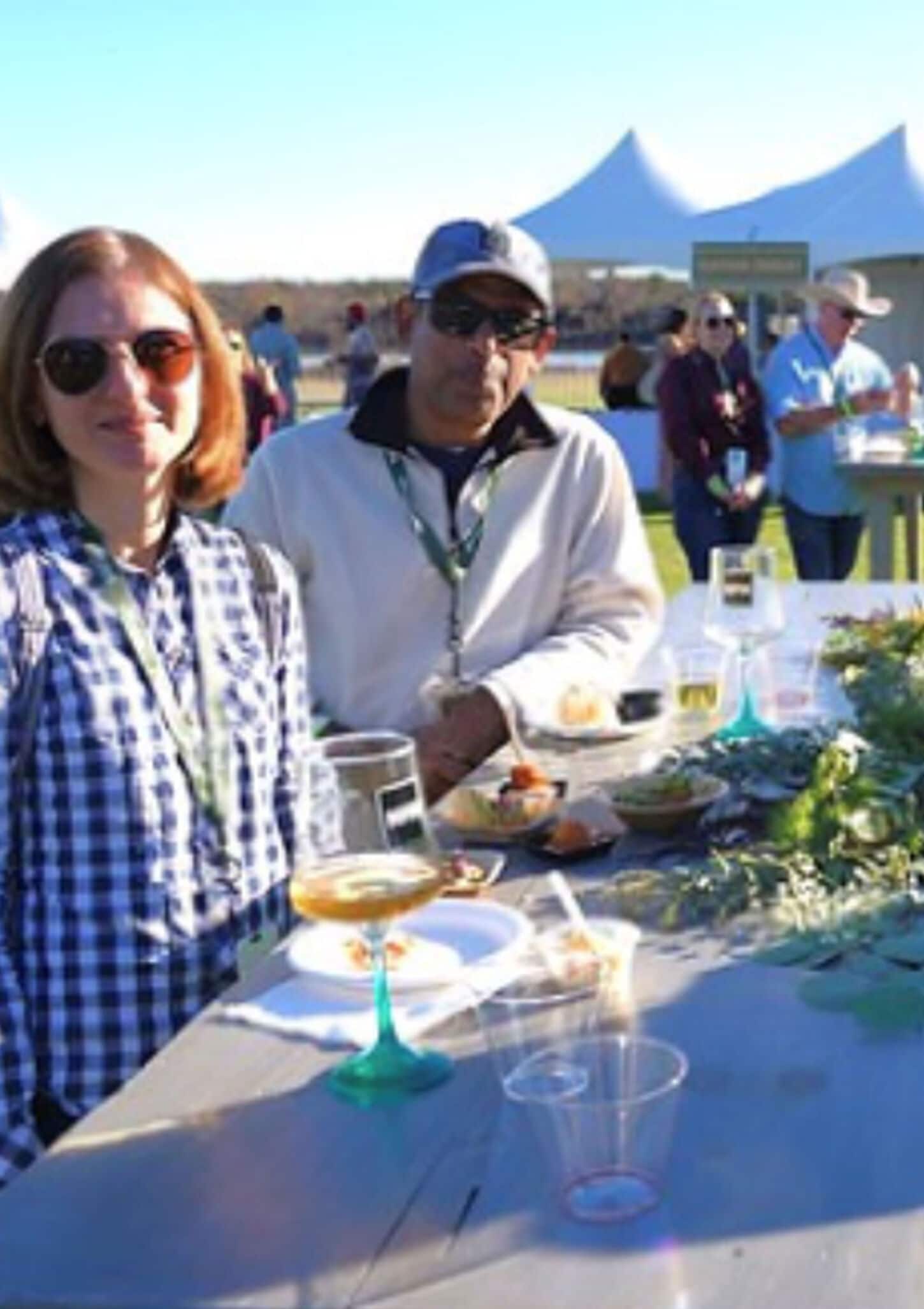 Chef i the Park event with couples sitting at table