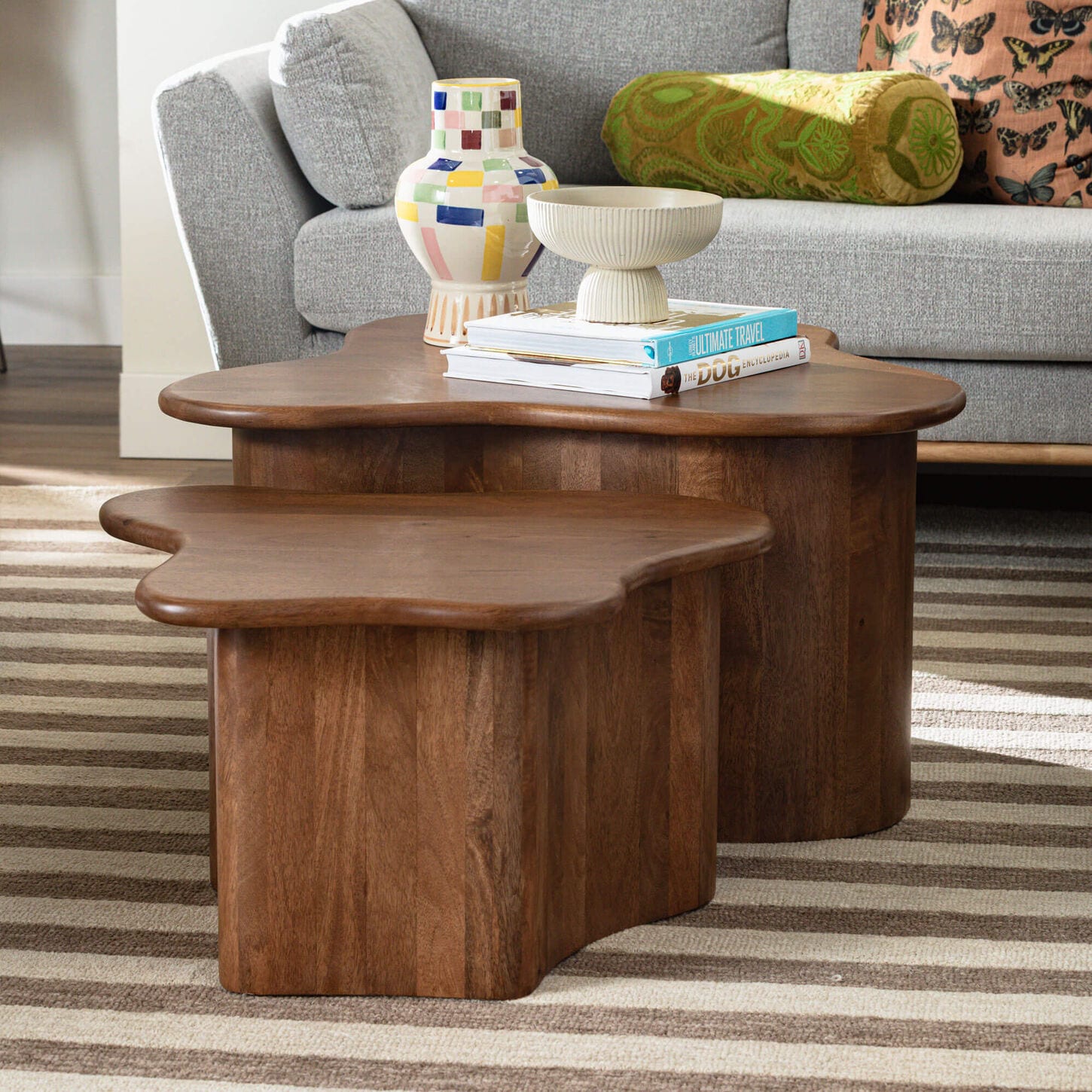 Ashley Abeford Accent Cocktail Table in Brown- set of 2