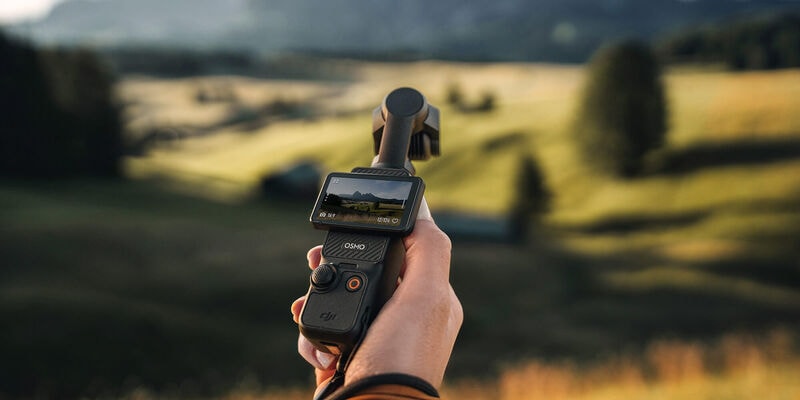 DJI Osmo Pocket 3 filming in the mountains