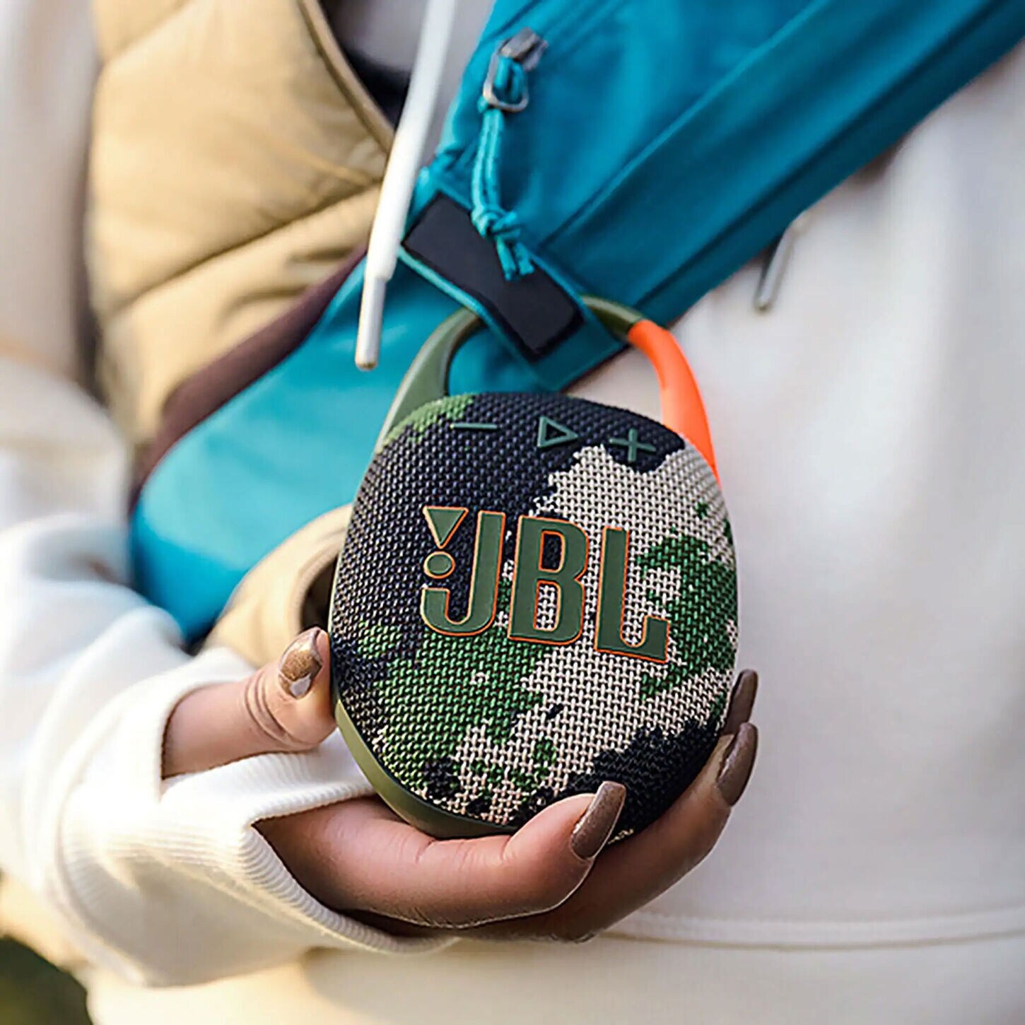 JBL Clip 5 Portable Waterproof Bluetooth Speaker in Squad