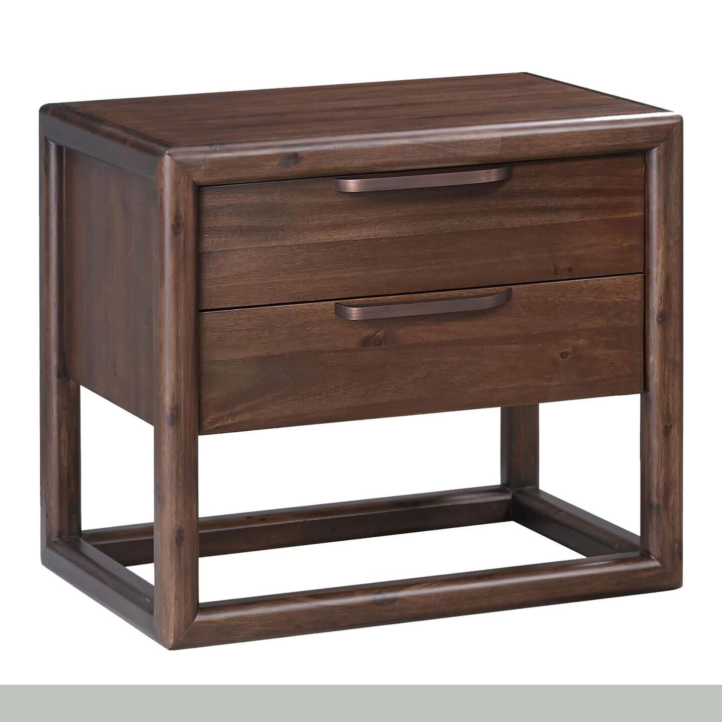 Urban Home Sol 2-Drawer Nightstand in Brown Spice