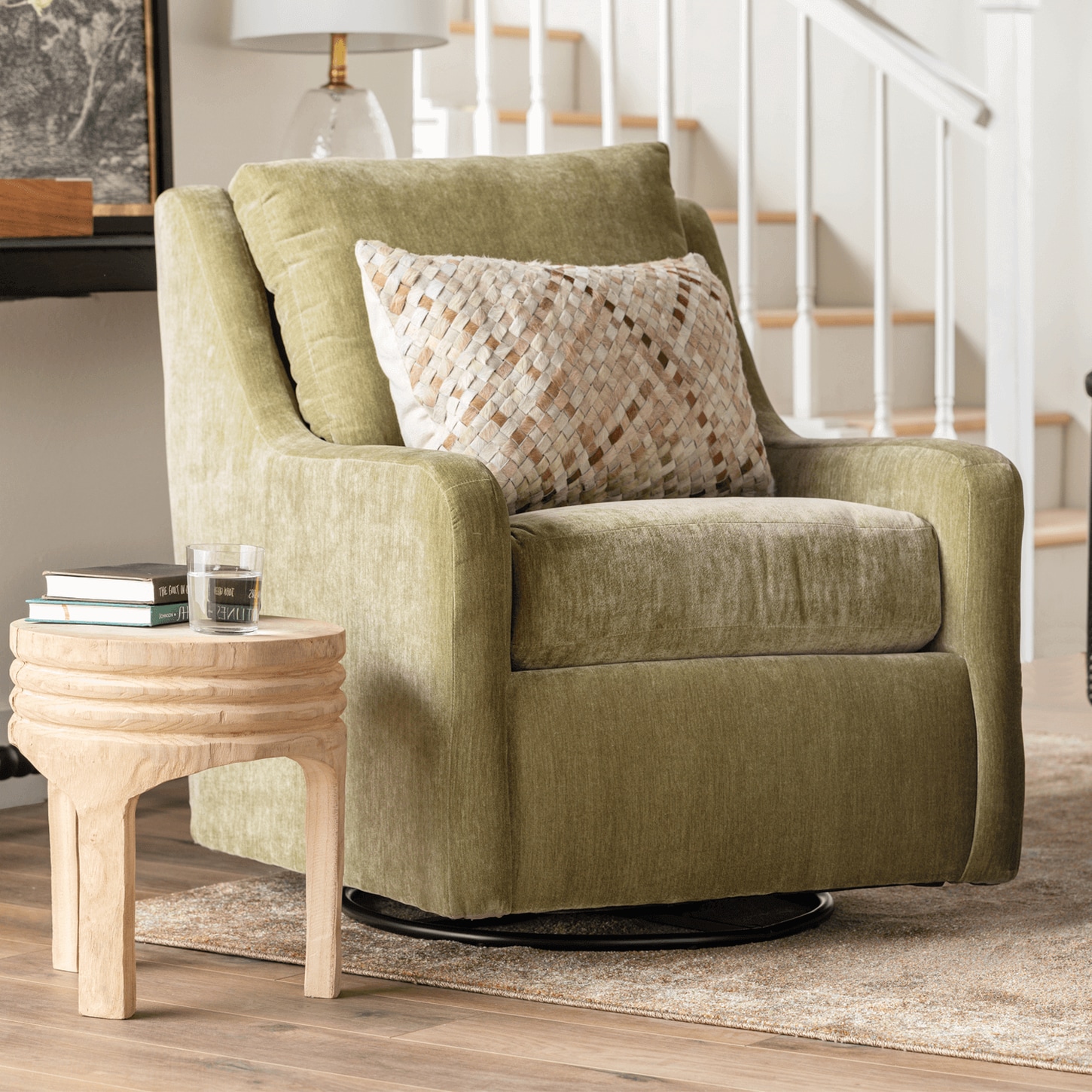 Green recliner chair