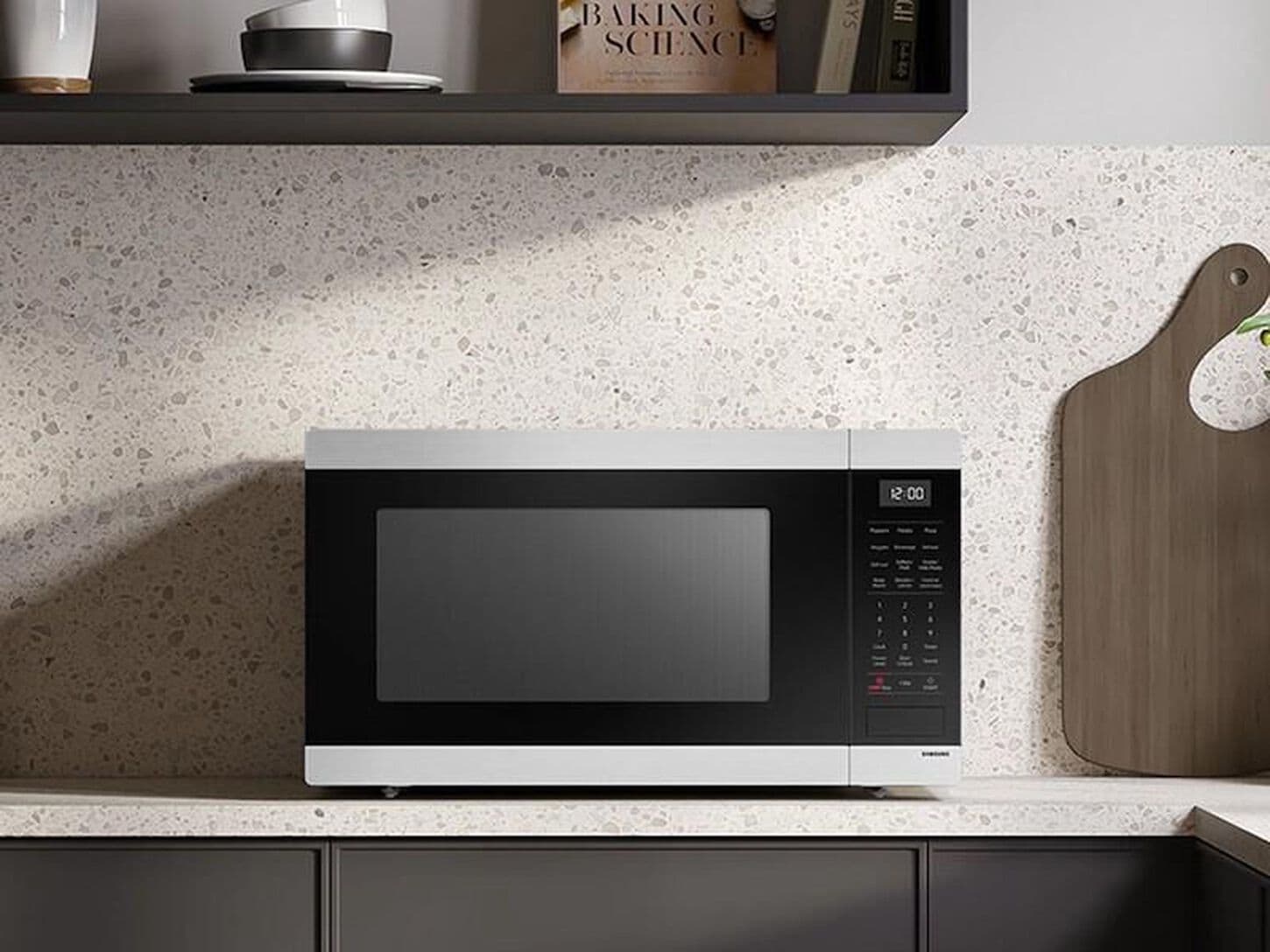 stainless steel countertop microwave