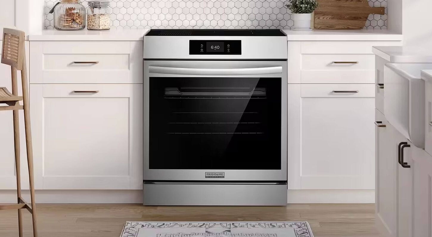 Frigidaire gas range in stainless steel