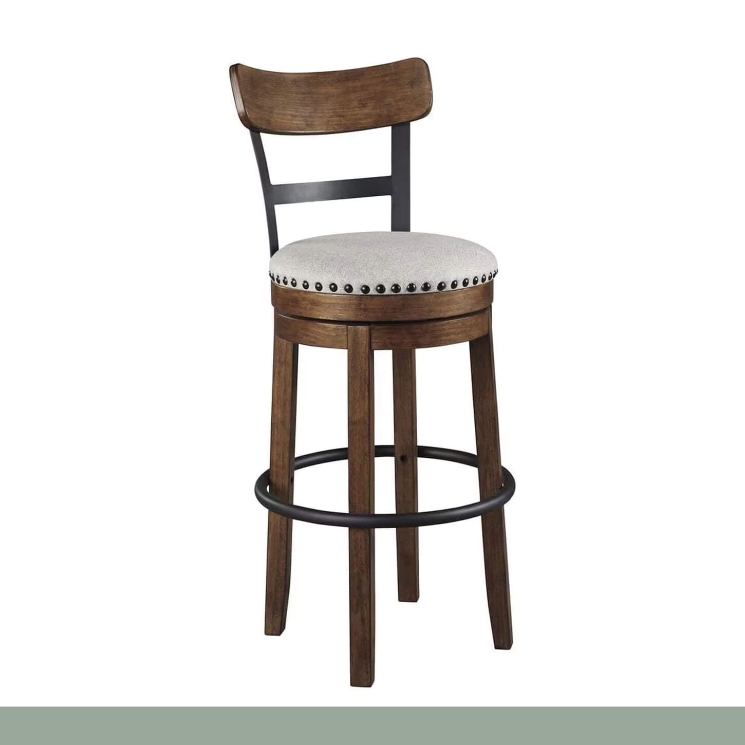 Ashley Valebeck Swivel Bar Stool in Brown and Black
