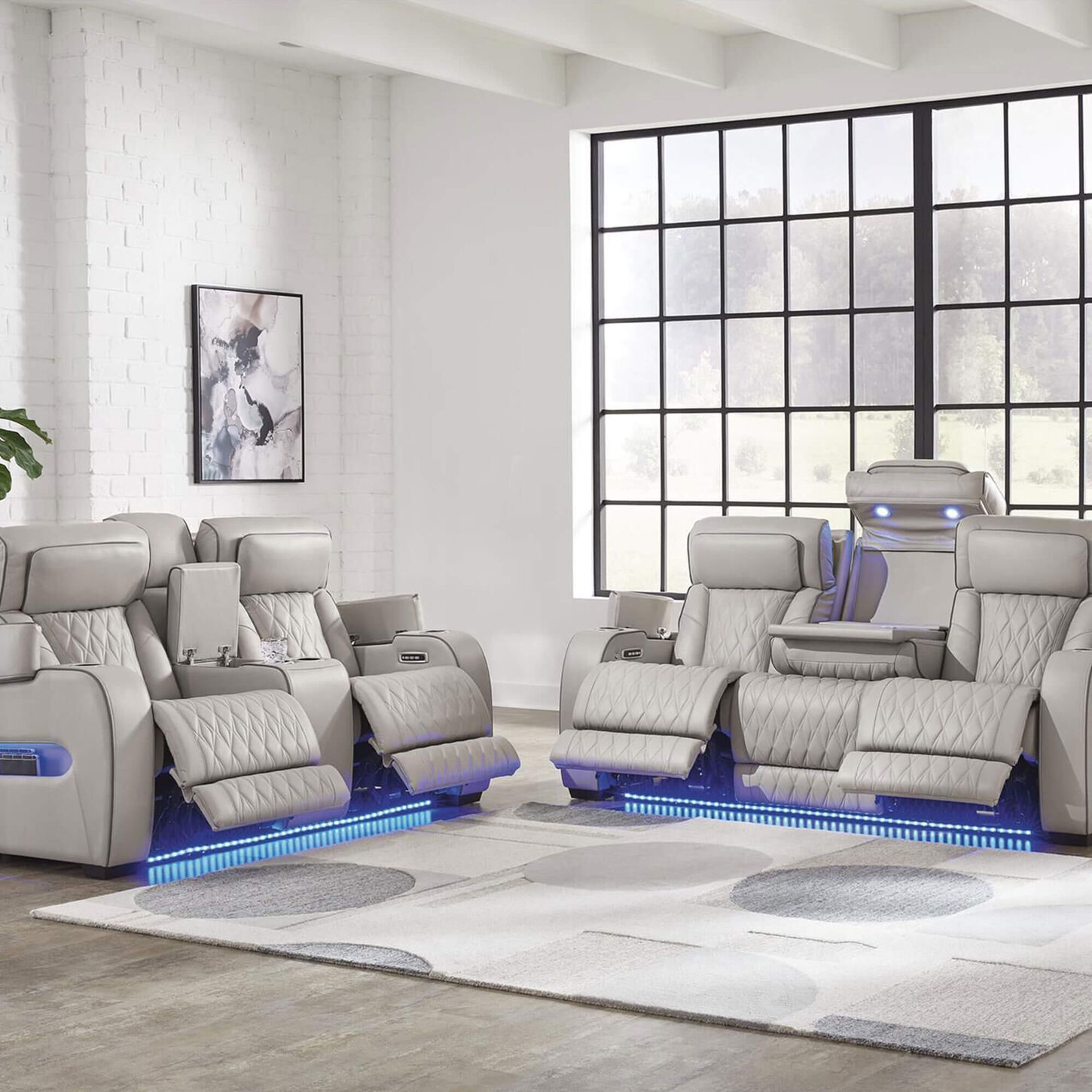 Ashley Boyington 2-Piece Power Reclining Living Room Set in Gray