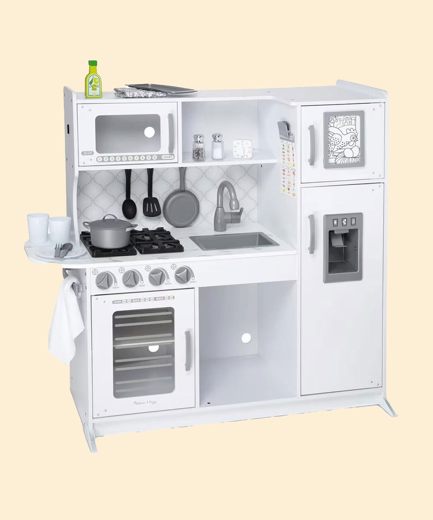 Melissa & Doug Chefs Kitchen Building Set in Cloud White