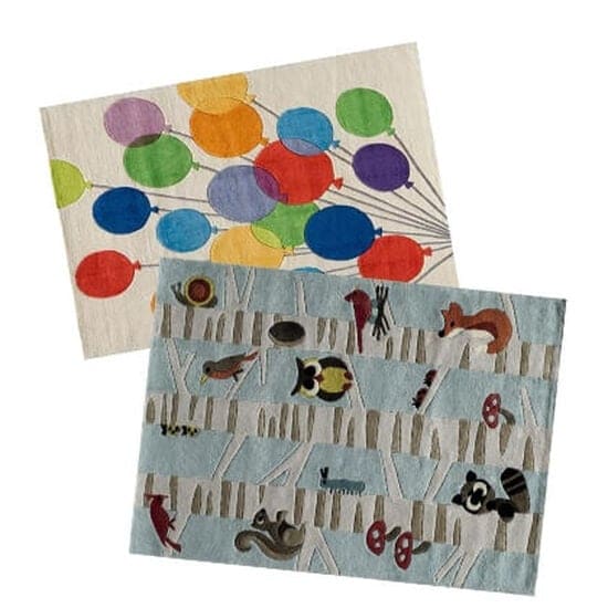 Two baby and kids rugs in different styles highlighting wide style selection