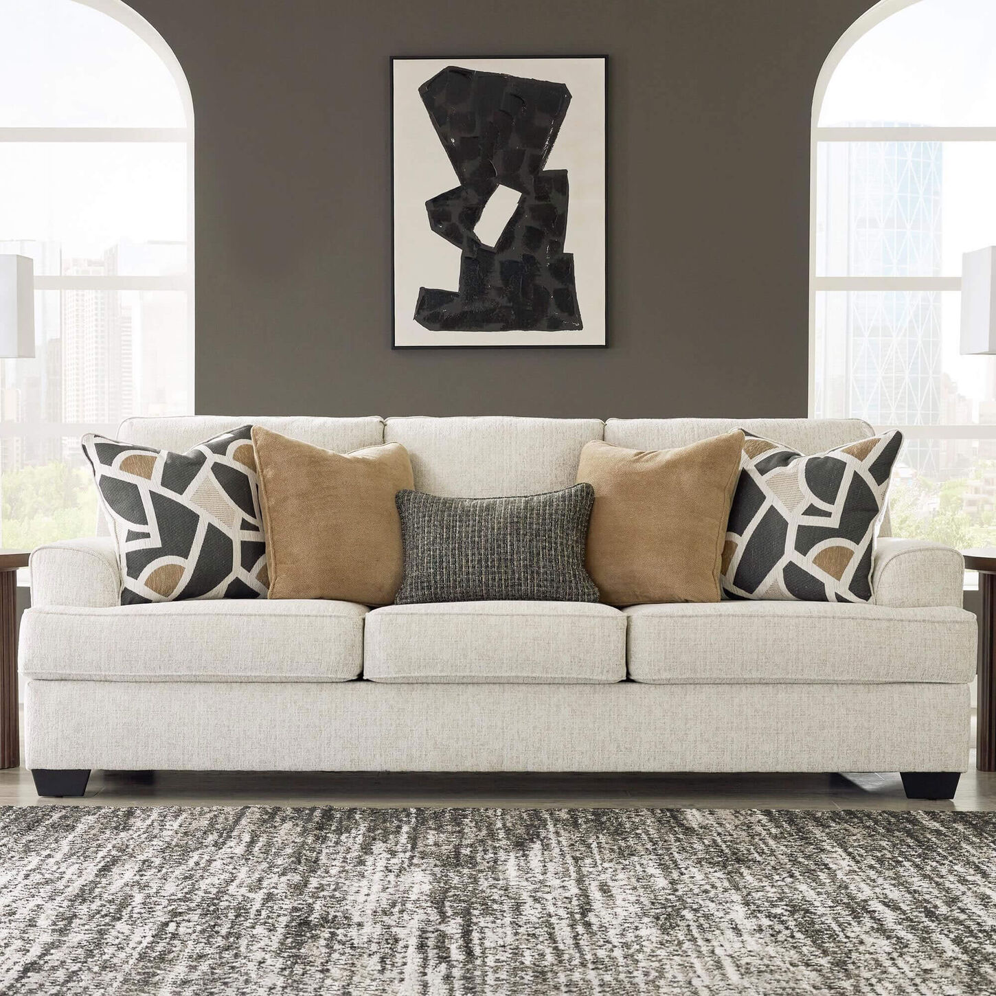 Ashley Heartcort Stationary Sofa in Quartz