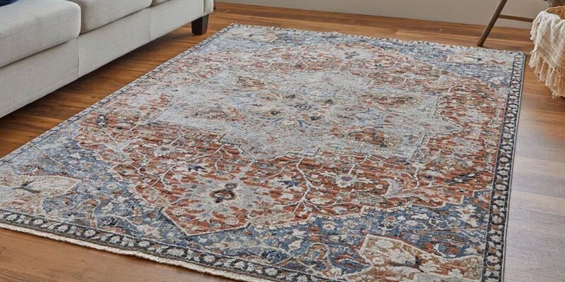 Nourison Rush 10ft x 14ft Blue and Beige Area Rug