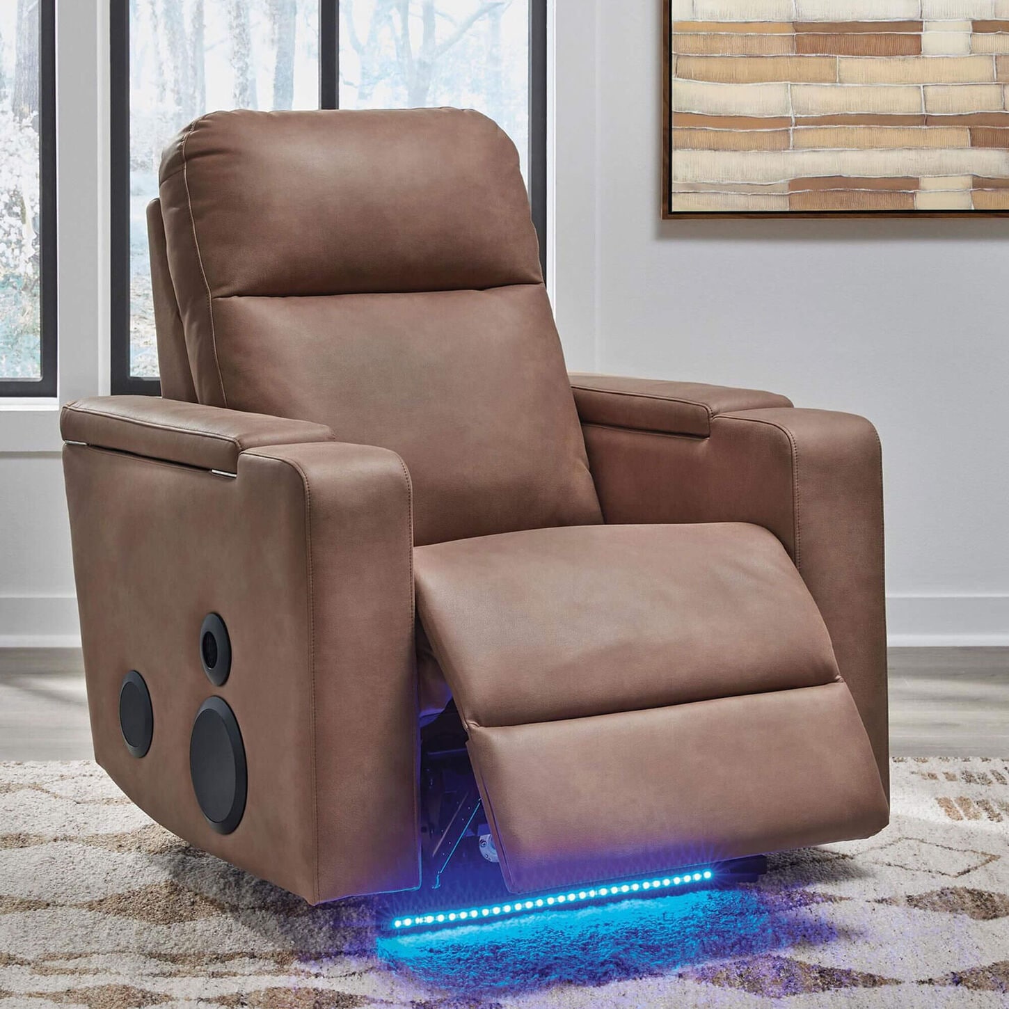 Ashley Lorrenton Power Glider Recliner in Caramel
