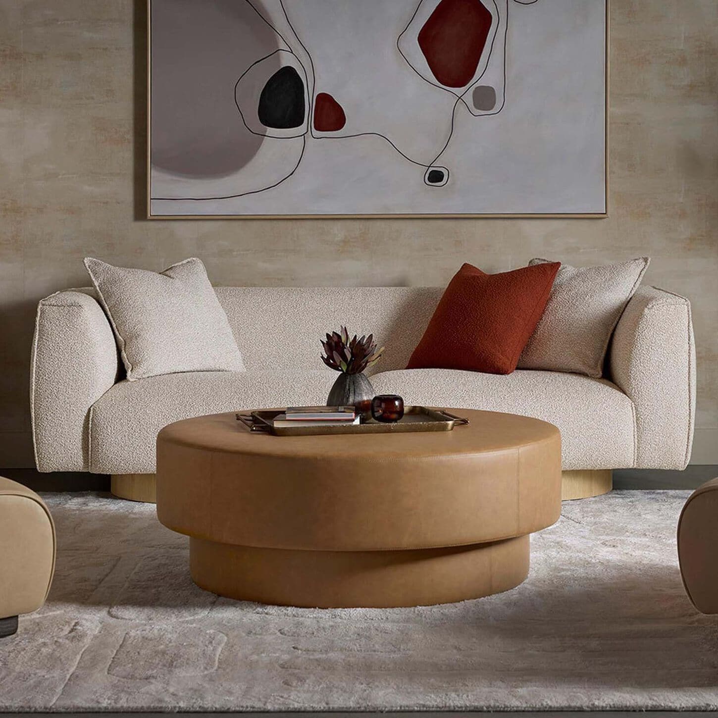 37b leather coffee table