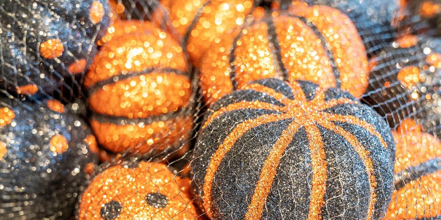 bundle of glitter pumpkins