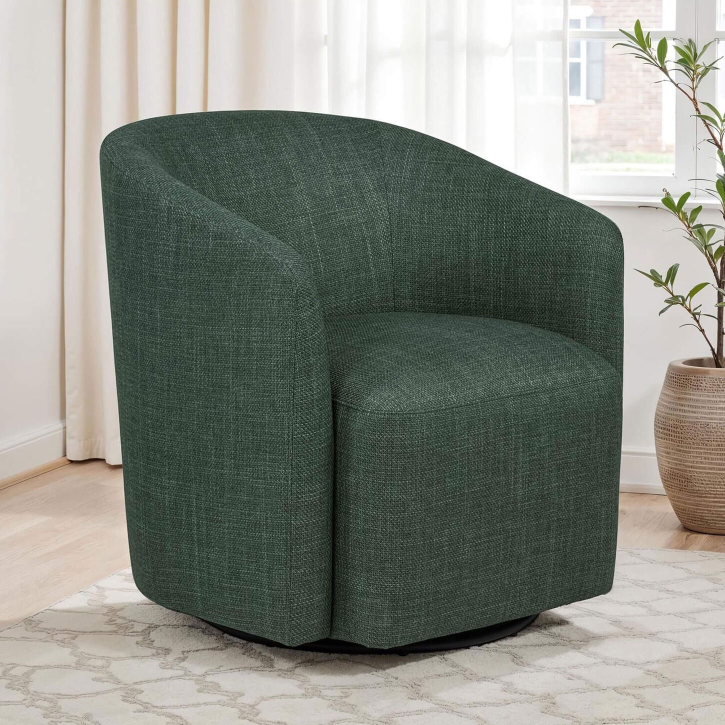 Coaster Mossbrook Swivel Accent Chair in Anthracite
