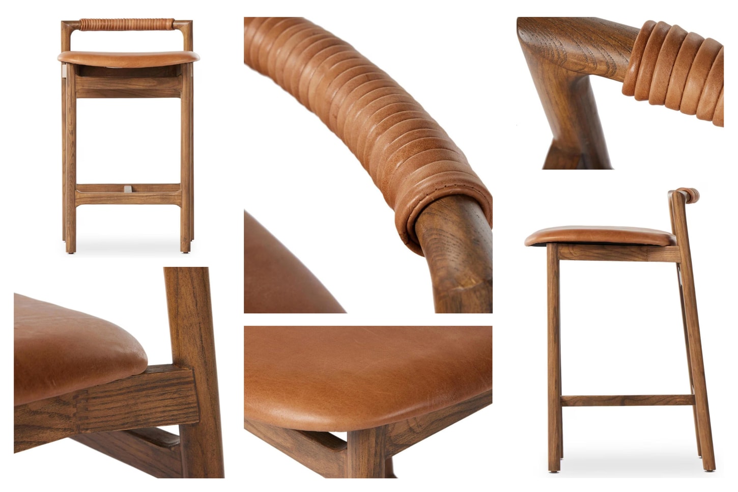 Different views and images of the barstools close up