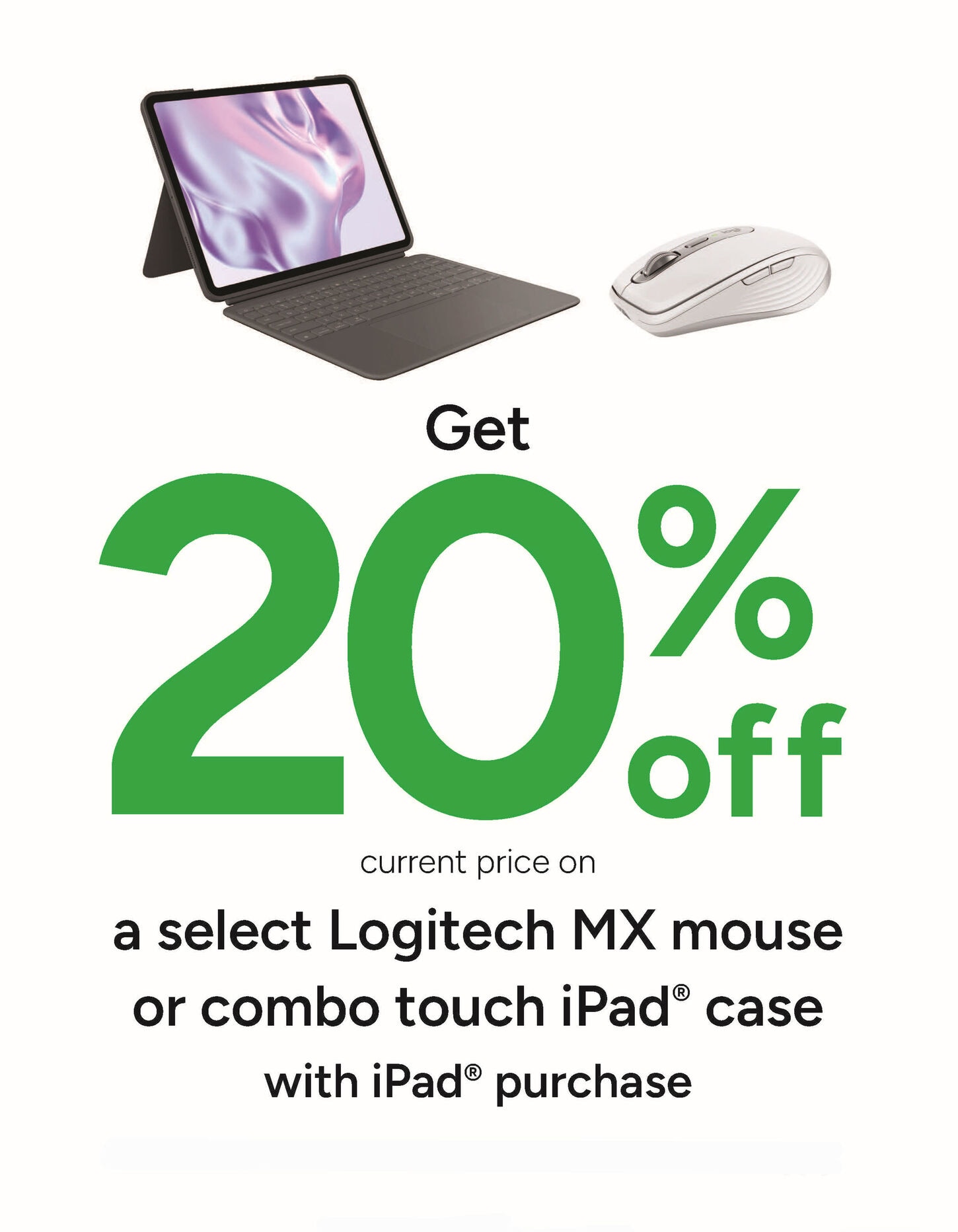 Logitech Combo Touch Keyboard Case for Apple iPad Air 11" (M2) in Oxford Grey