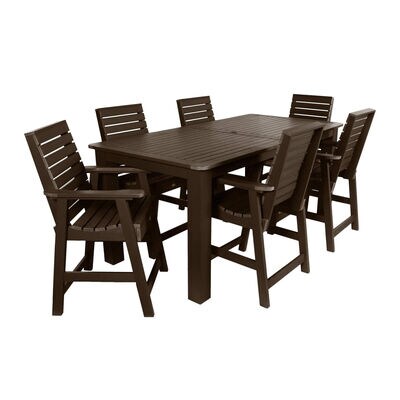 Weatherly 7-Piece 84 Inch Rectangular Patio Counter Height Dining Set