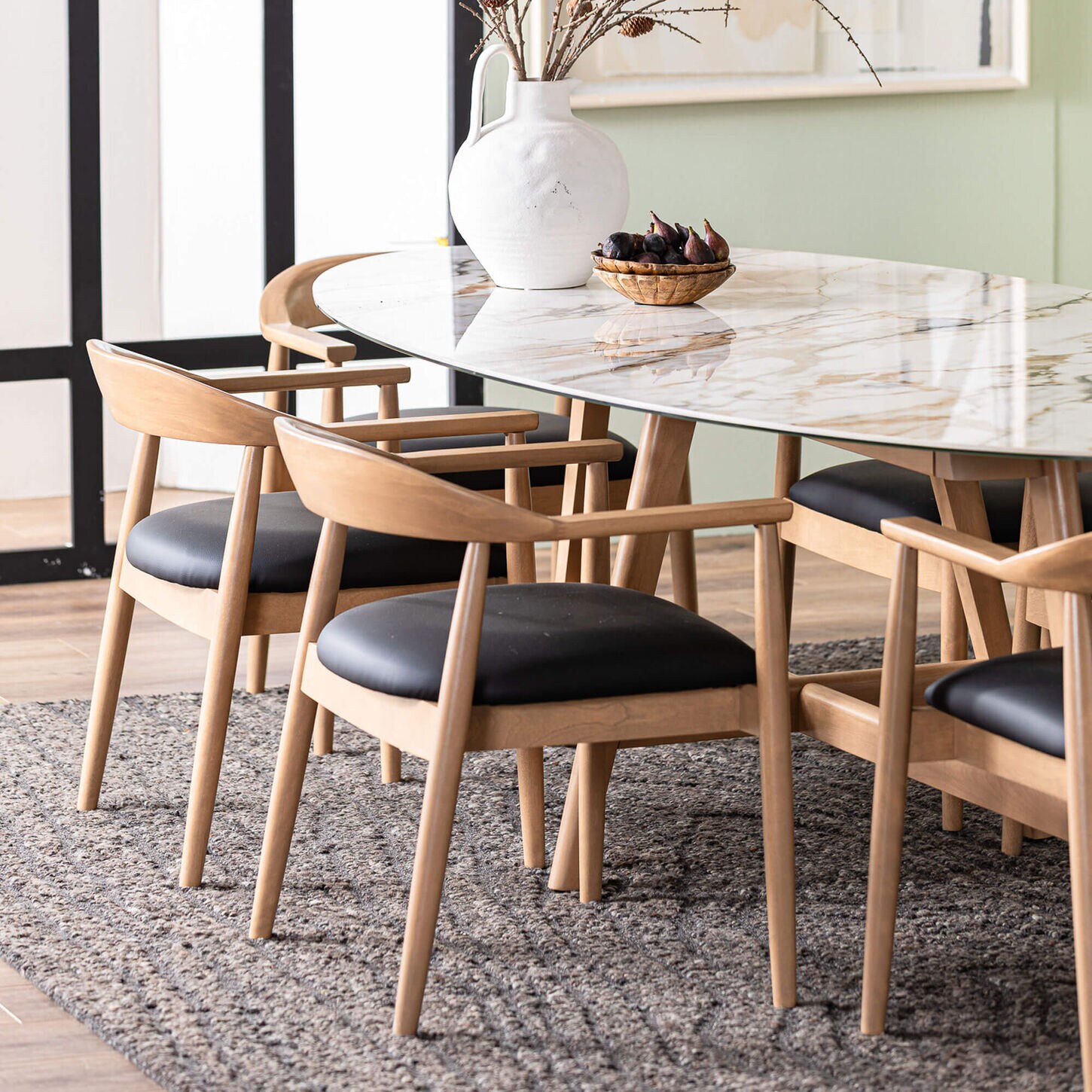 Dining chairs and dining table
