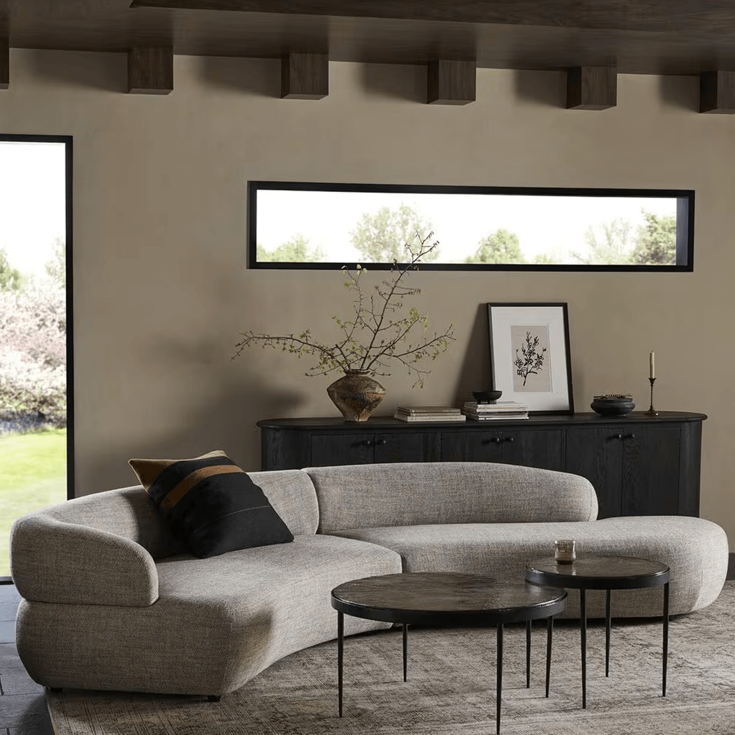 Four Hands Belen 2Pc Sectional w/ RAFC-Thames Coal