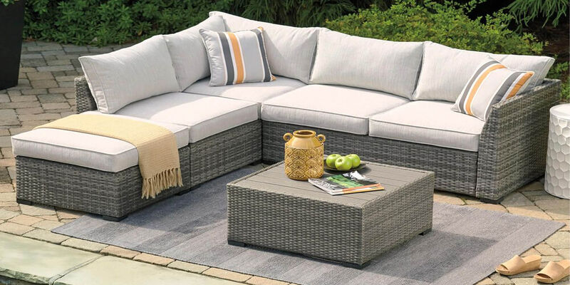 patio sectional with table