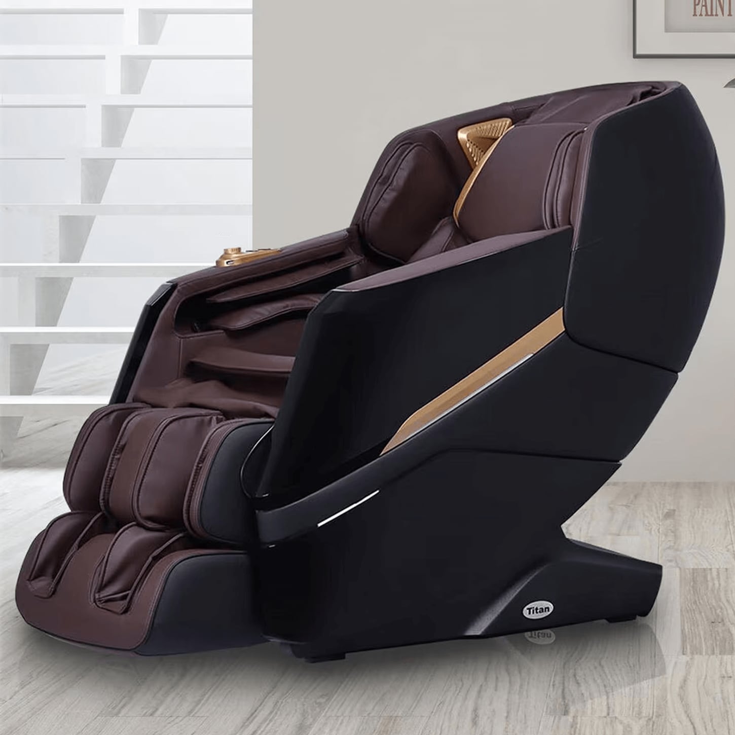 Osaki Titan Luxe 3D Zero Gravity Massage Chair in Brown