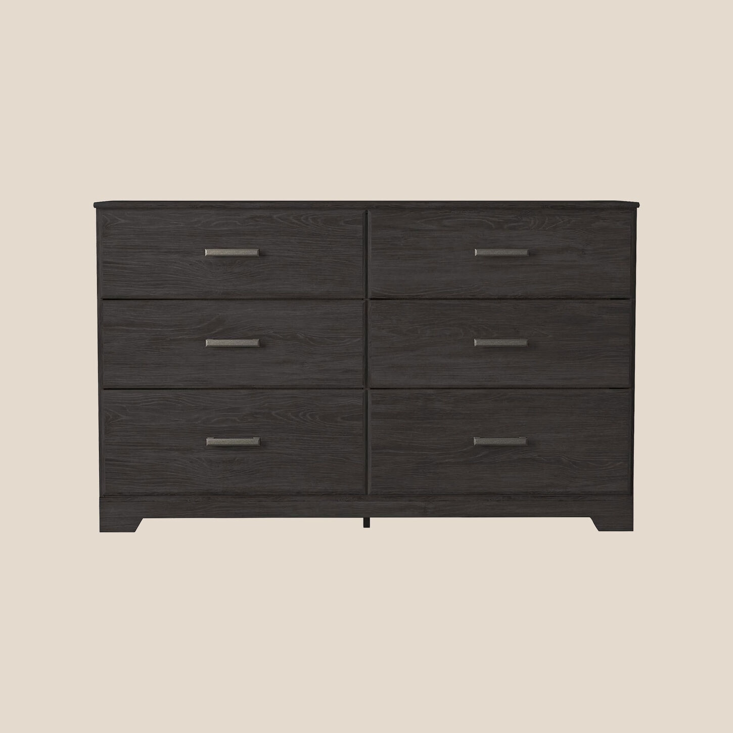Ashley Belachime 6 Smooth-Gliding Drawer Dresser in Dark Charcoal