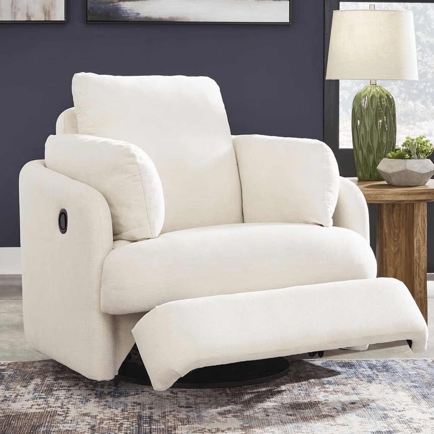 Ashley Modmax Swivel Glider Recliner in Oyster