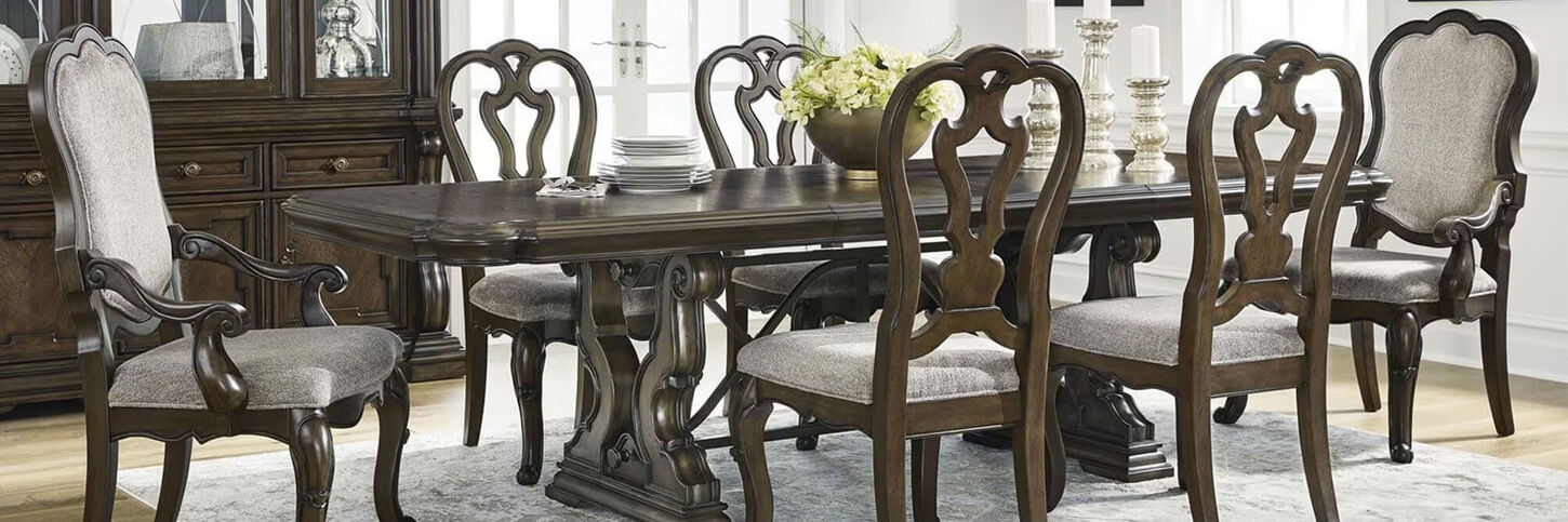 Millenium Maylee 7-Piece Dining Set in Dark Brown