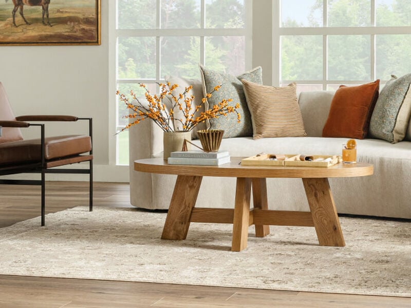 Beautiful living room featuring stylish furniture