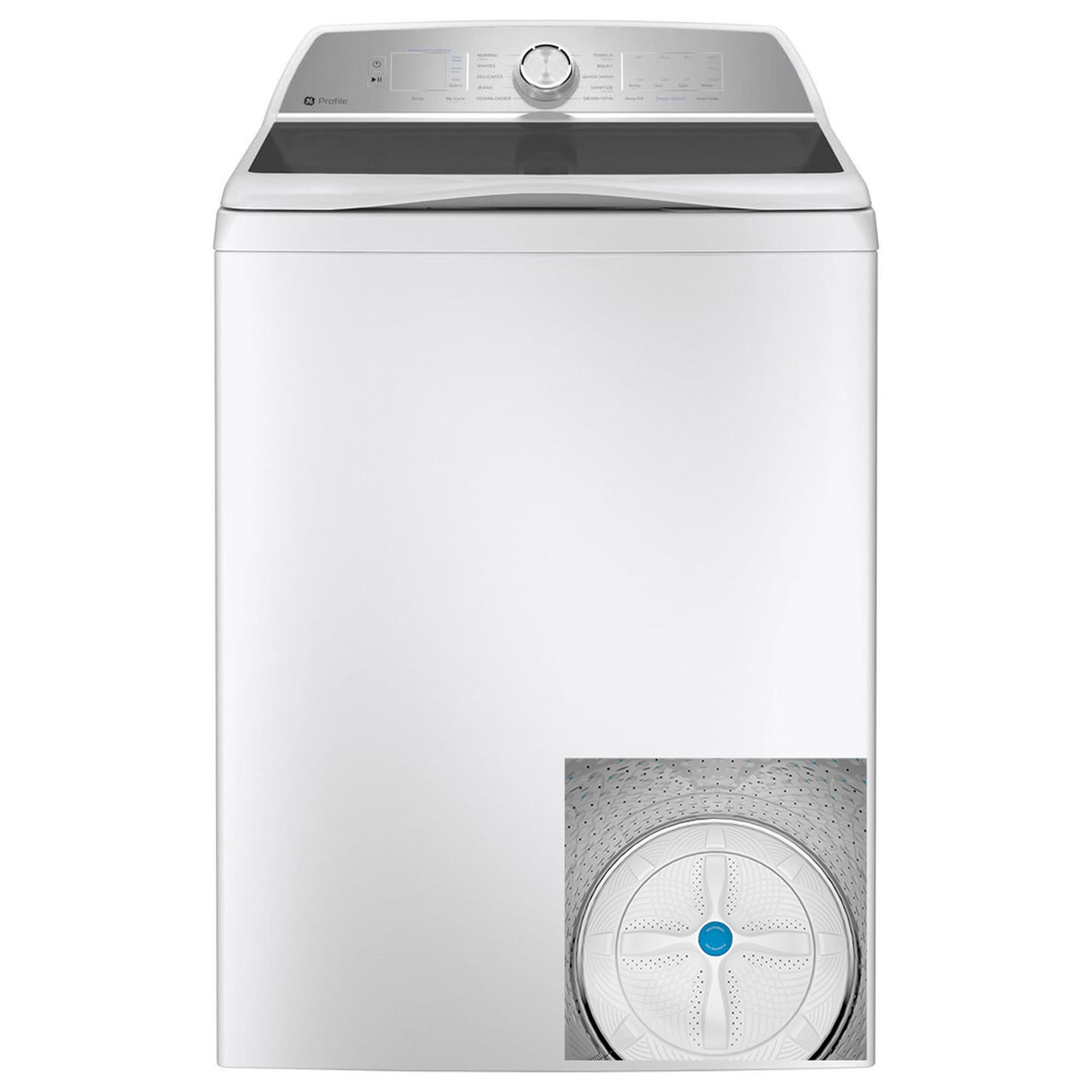 white top load washer with impeller