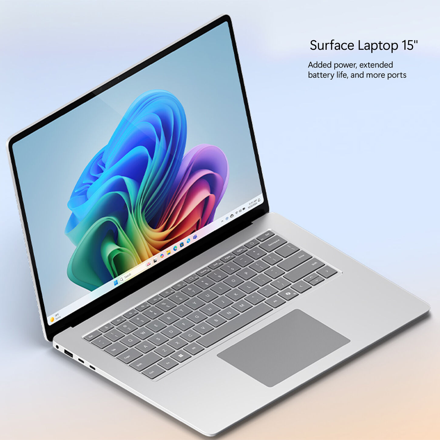 Surface Laptop 15" Added power, extended battery life, and more ports