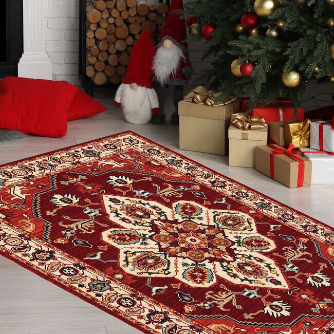 Oriental Weavers Juliette Oriental 1331S 9'10 x 12'10 Red Area Rug