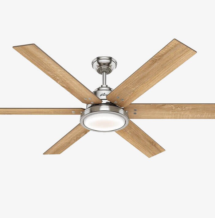 Hunter Warrant 60 Inch Ceiling Fan in Brushed Nickel