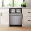 Bosch dishwasher in kitchen half-way open