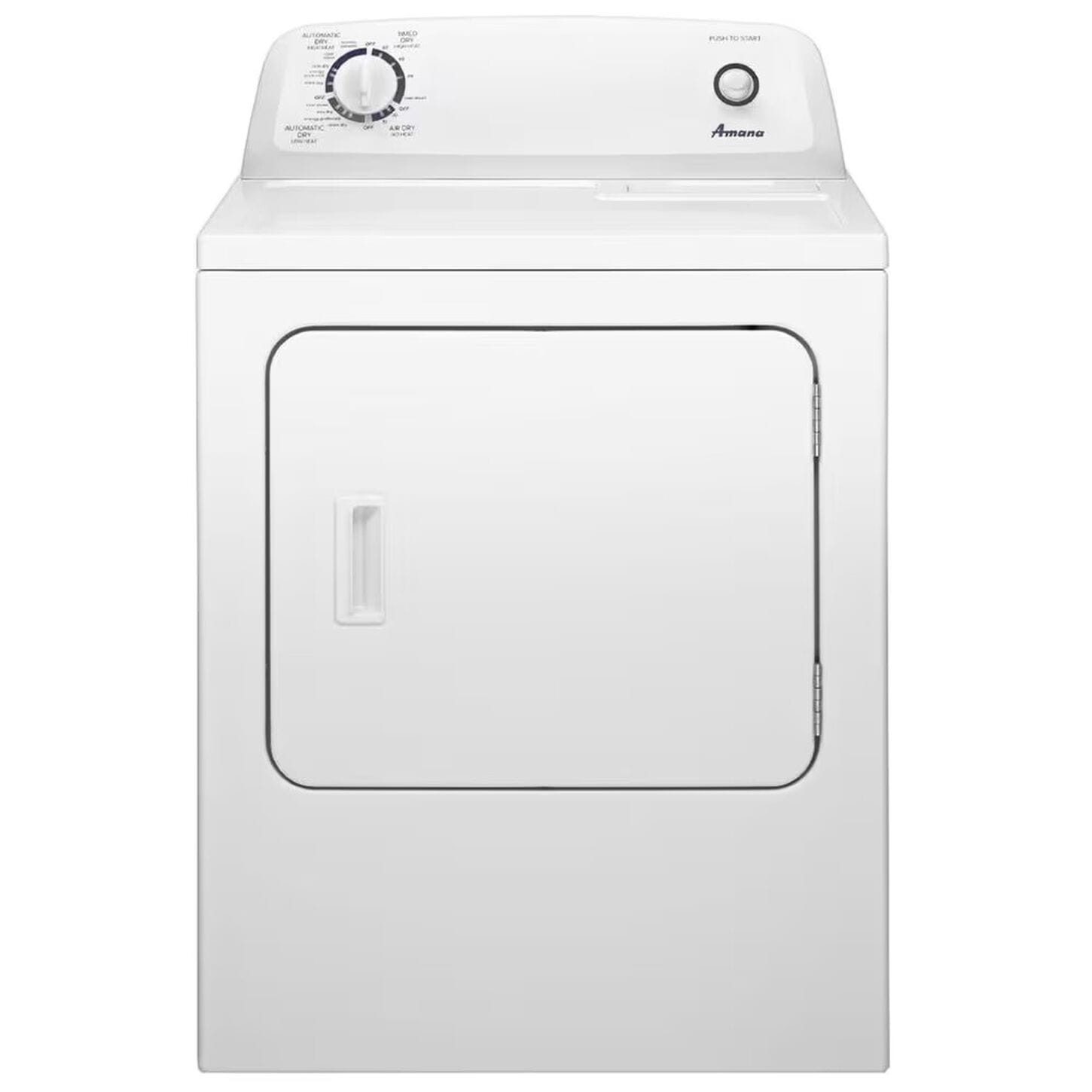 Amana 6.5 Cu. Ft. Gas Dryer with Automatic Dryness Control in White
