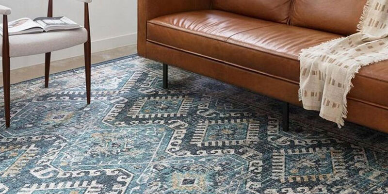 Loloi II Skye SKY-03 5ft x 7ft6in Denim and Natural Area Rug