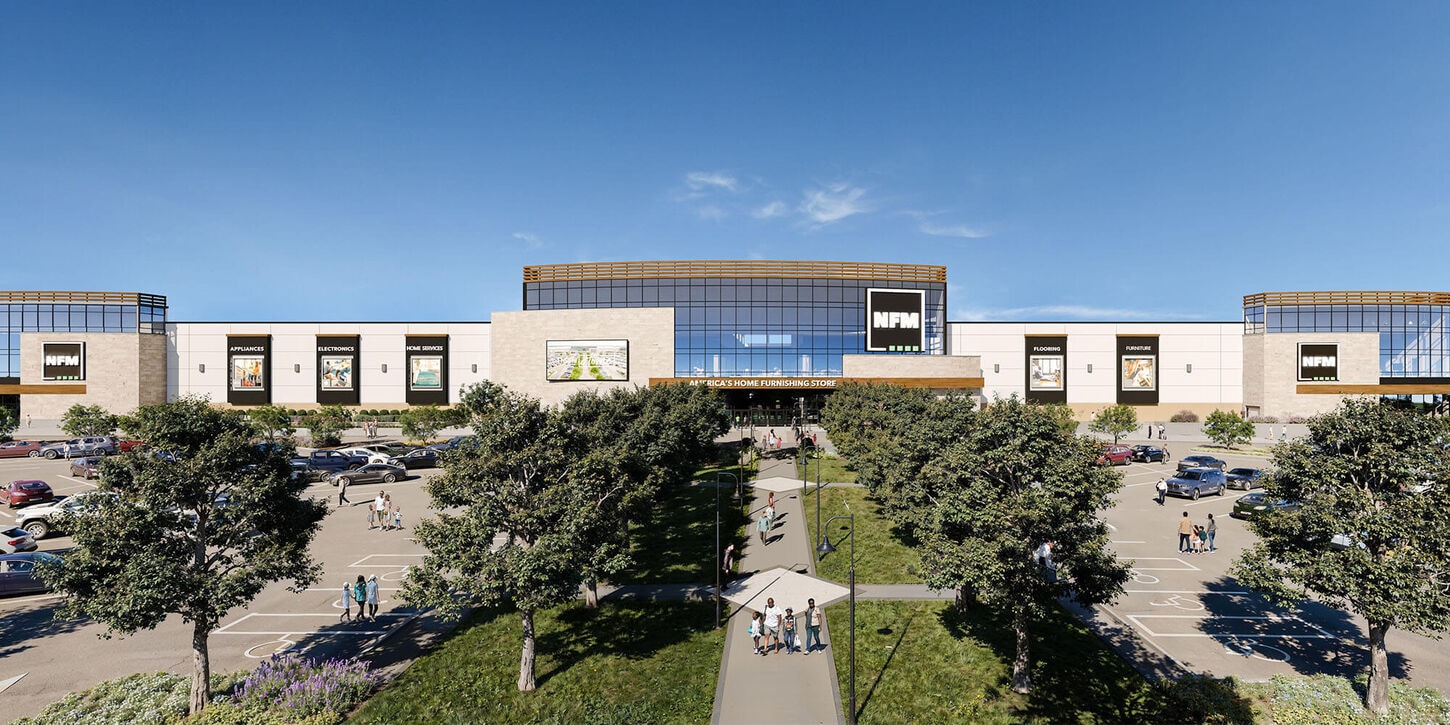 Exterior rendering of NFM at Cedar Park